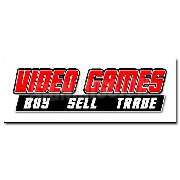 Safety Sign, 48 in Height, Vinyl, 18 in Length, Video Games